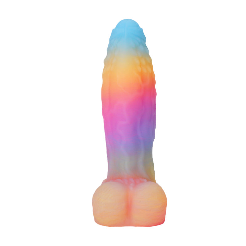 Big Monster Glow In The Dark Rainbow Dildo Xoxomoving