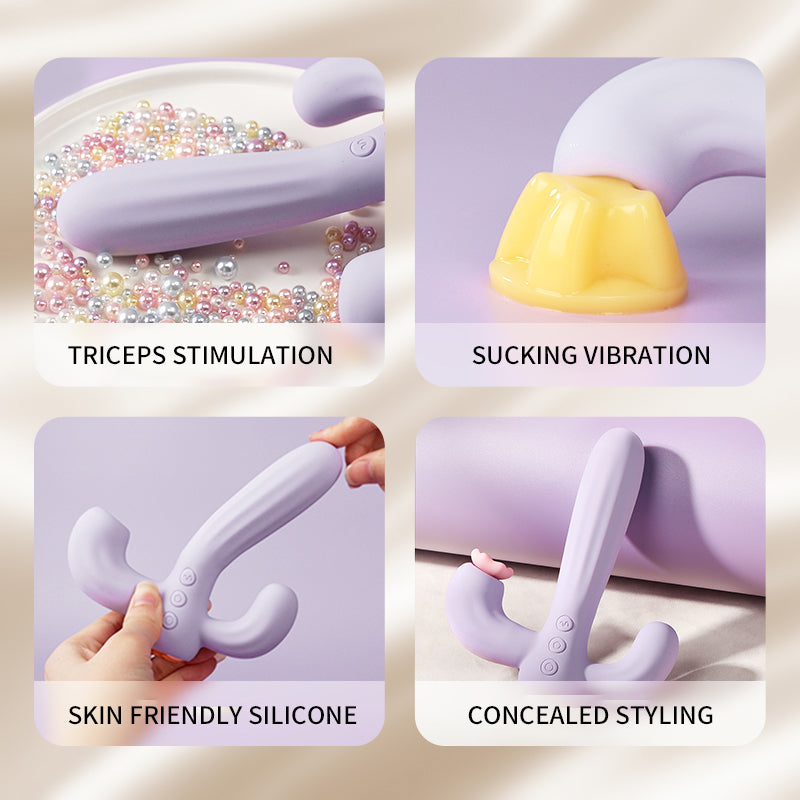Cactus Pleasure Oasis: Suction + Vibrating Massage Wand - Xoxomoving Xoxomoving