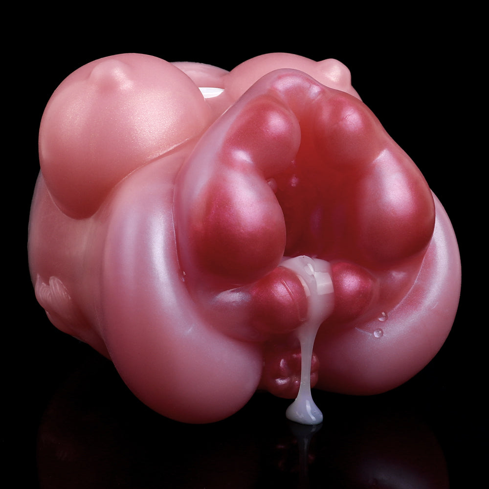 MilkyVesper Pocket Pussy Male Masturbator - Animal Vagina Vibrating Bullet Penis Masturbation Sex Toy Xoxomoving