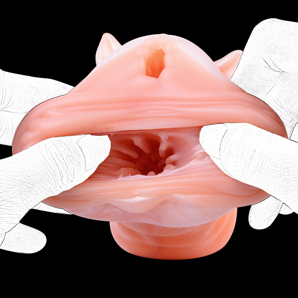 Fantasy Animal Pocket Pussy Masturbation Cup - Red Fox Realistic Vaginas Penis Blowjob Male Sex Toys Xoxomoving