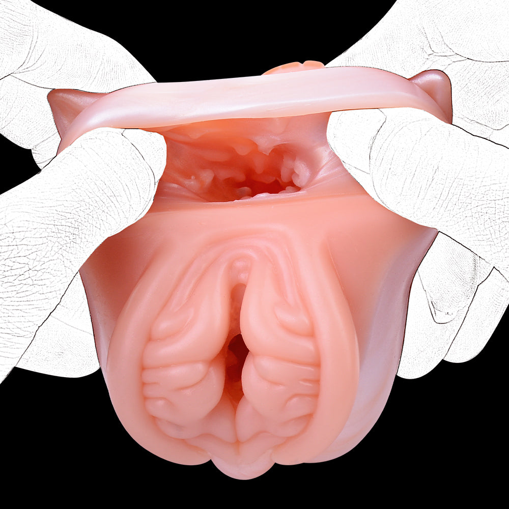 Fantasy Animal Pocket Pussy Masturbation Cup - Red Fox Realistic Vaginas Penis Blowjob Male Sex Toys Xoxomoving