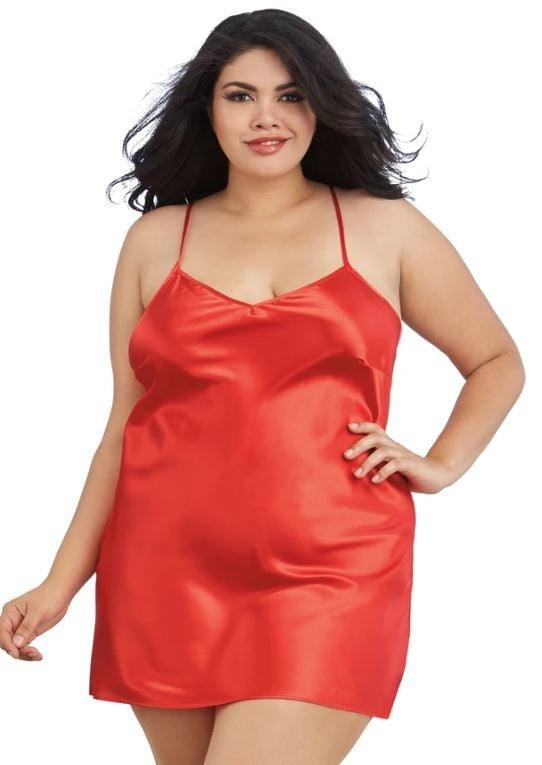 Dreamgirl Charmeuse Robe and Chemise Set Xoxomoving