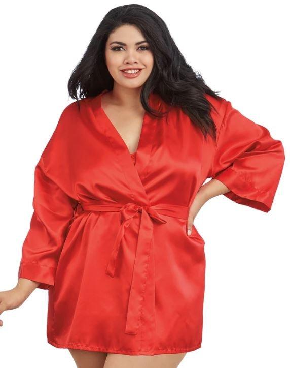 Dreamgirl Charmeuse Robe and Chemise Set Xoxomoving