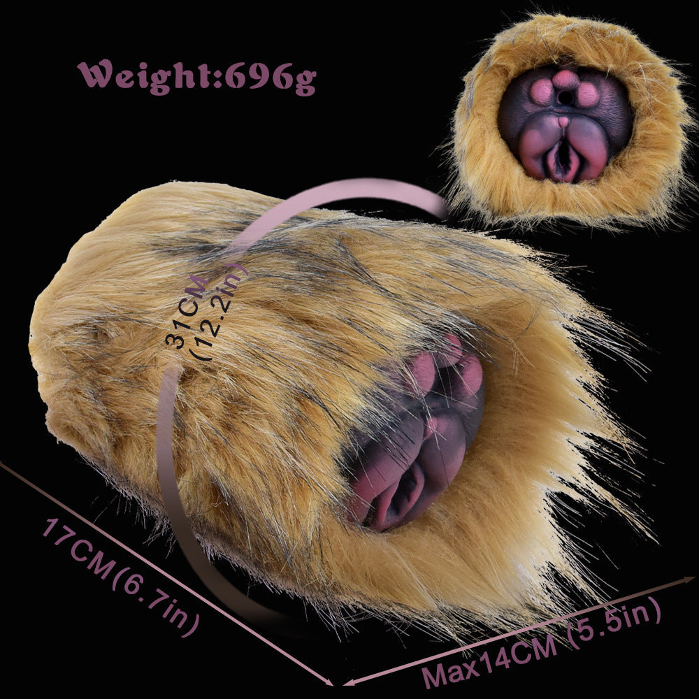 Furry Cat Pocket Pussy Male Sex Toy - Fantasy Animal Vaginal Silicone Penis Masturbator Xoxomoving