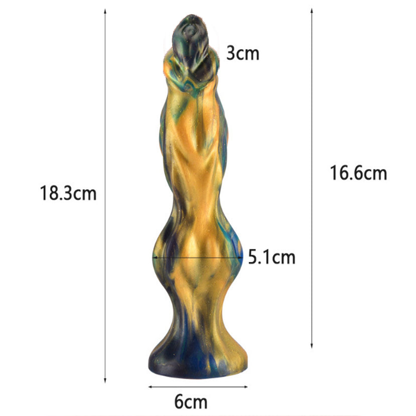 Orange Dildo Fantasy Wolverine Knot Silicone Xoxomoving