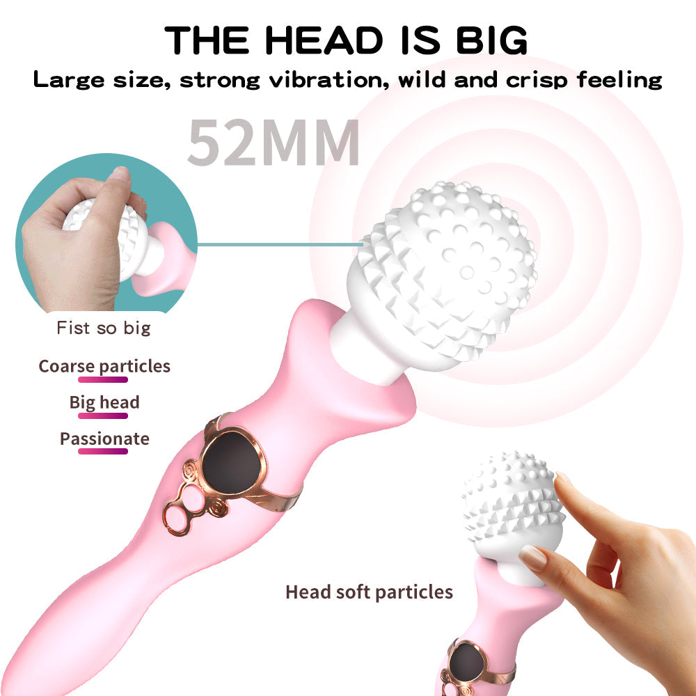 Xoxomoving Dual-Head Magic Massage Wand, Multi-Speed AV Vibrator Xoxomoving