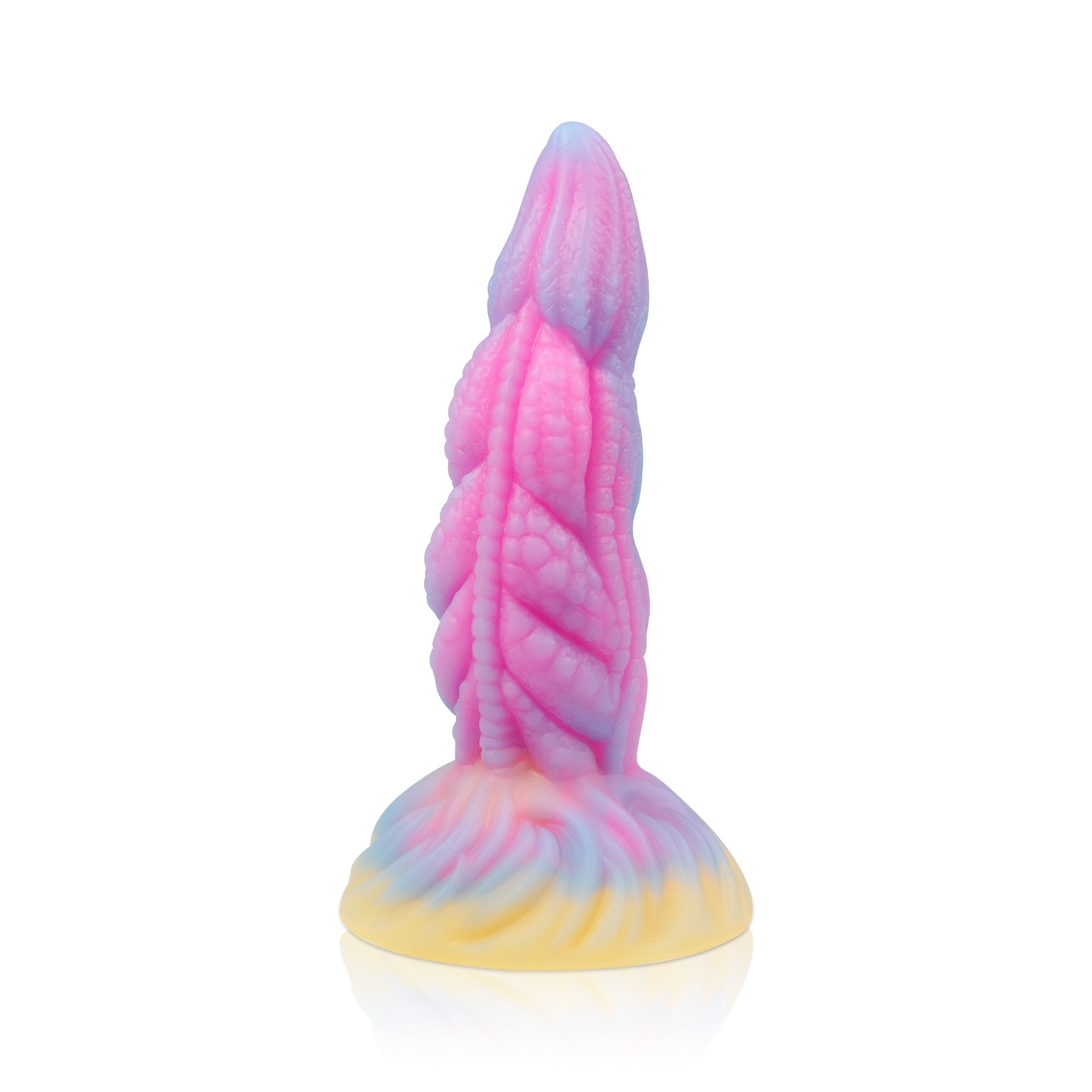 7.28 Inch Pink Textured Fantasy lights up Dildo Xoxomoving