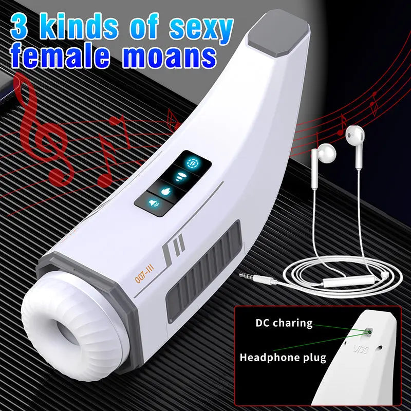 Xoxomoving 4D Smart Swivel Penis Clamp with True Sound Licking Feature - Male Masturbation Cup Xoxomoving