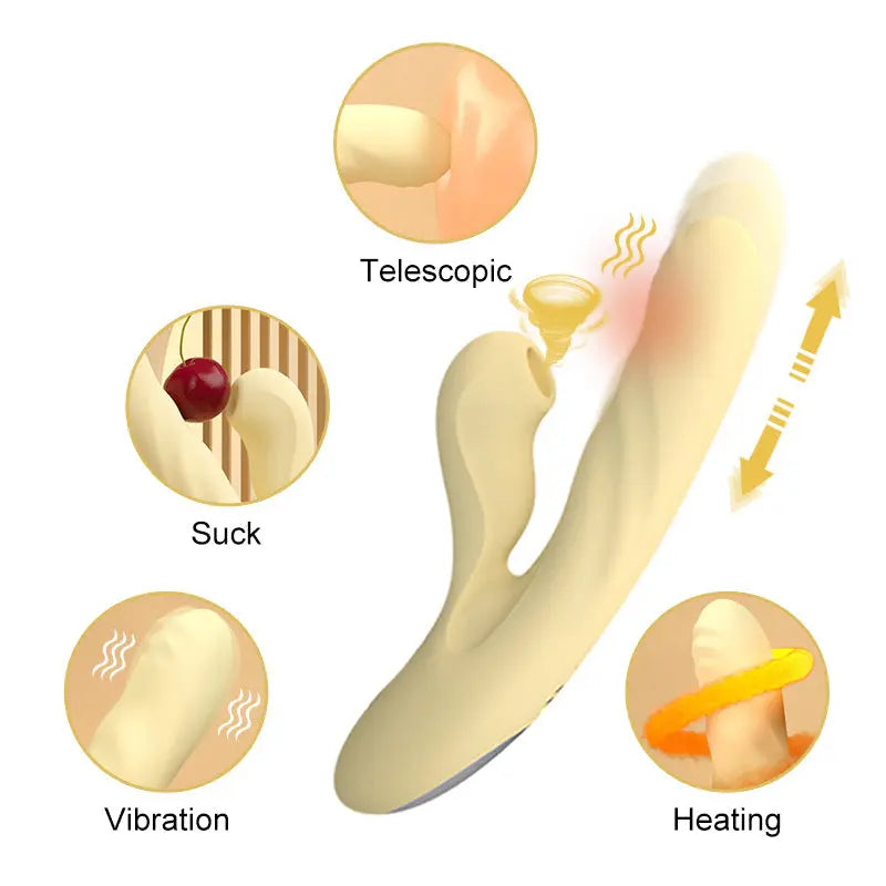 Xoxomoving Female Masturbator with 7-Speed Suction & 10-Speed Telescopic Heating Xoxomoving