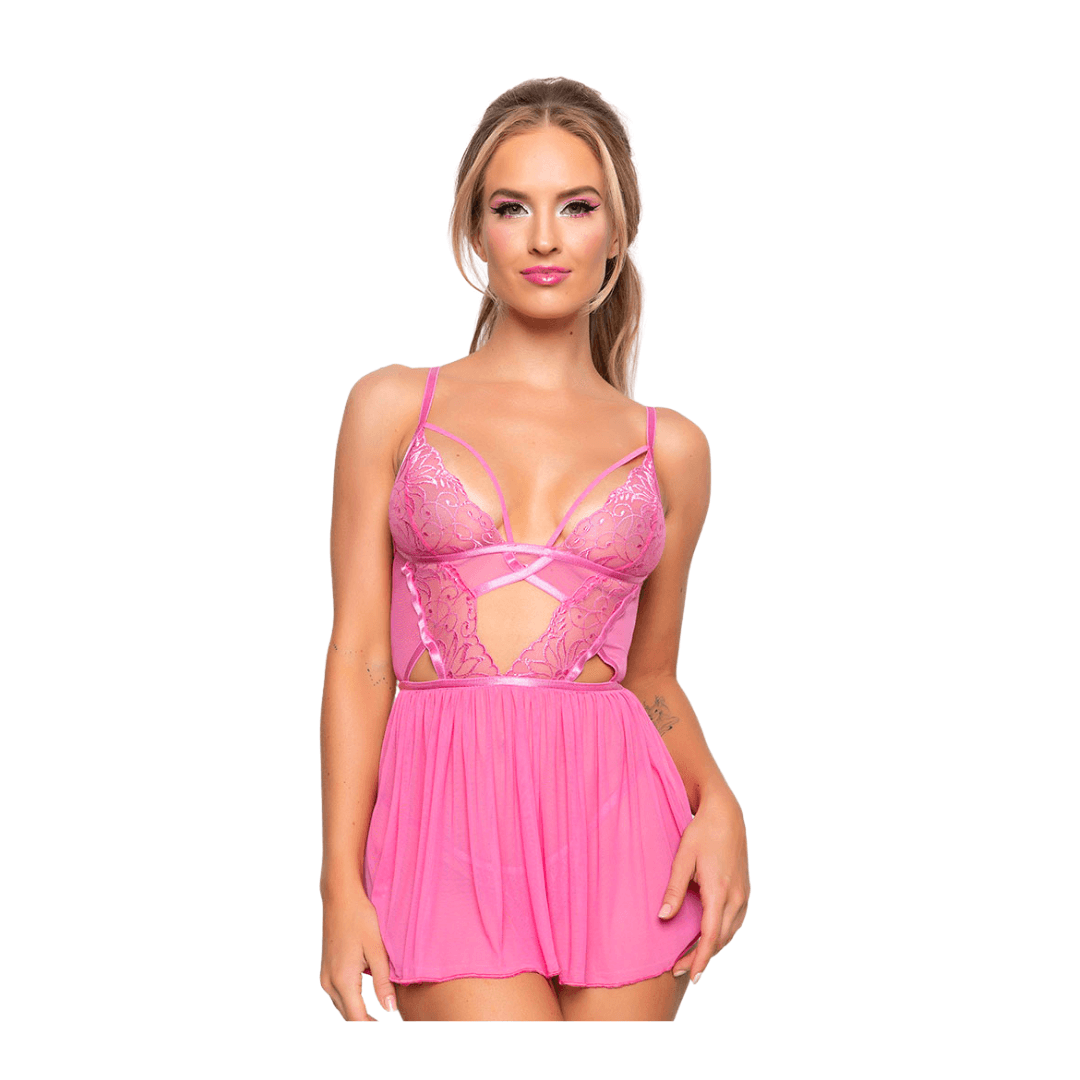 Peek-a-Boo Chemise Xoxomoving