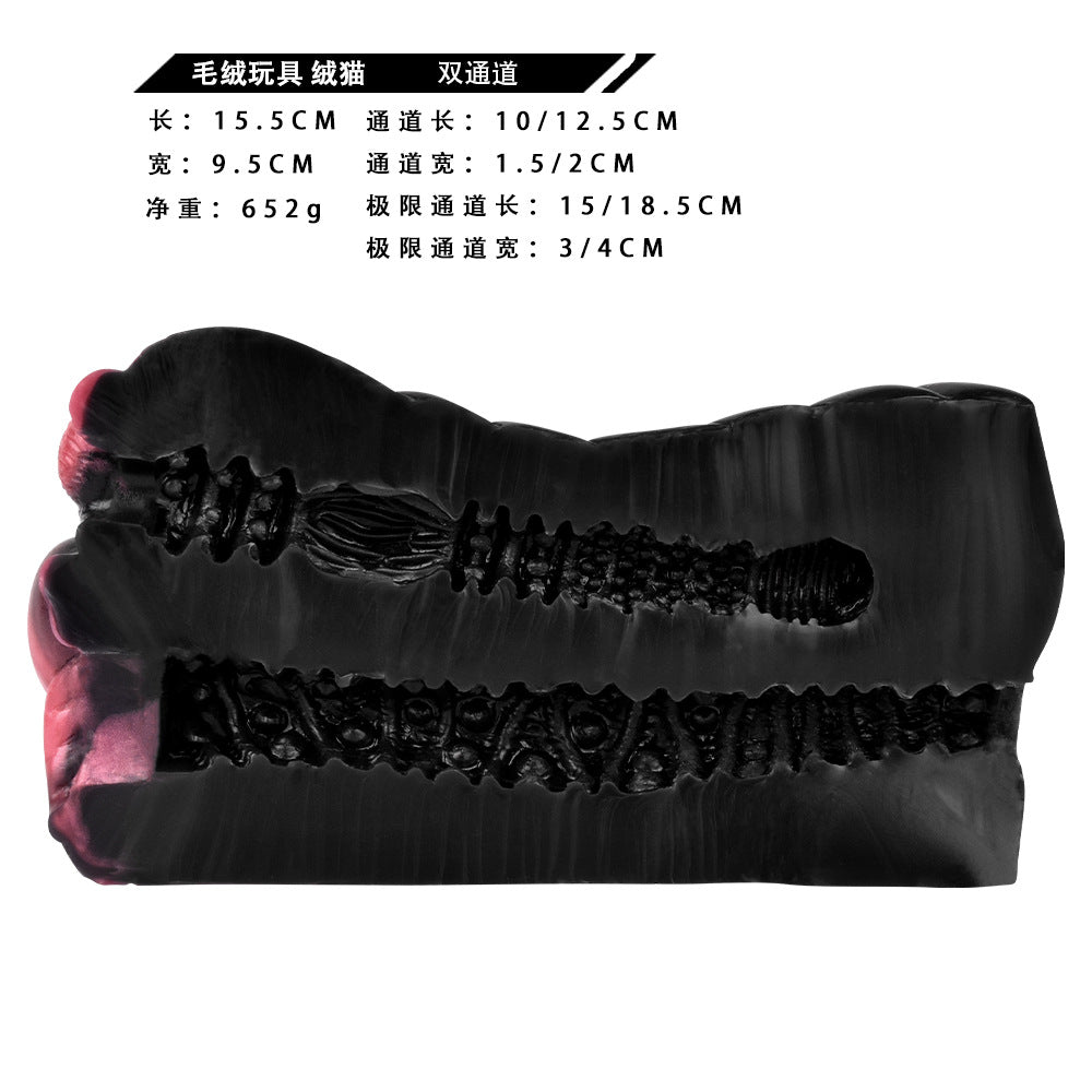 Furry Cat Pocket Pussy Male Sex Toy - Fantasy Animal Vaginal Silicone Penis Masturbator Xoxomoving