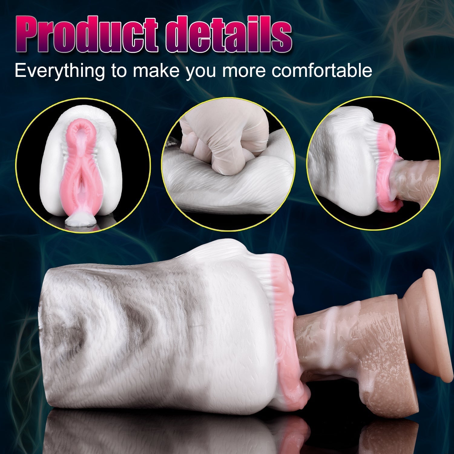 Fantasy Horse Pocket Pussy Male Sex Toy - Pink Vagina Dual Hole Penis Masturbator Xoxomoving