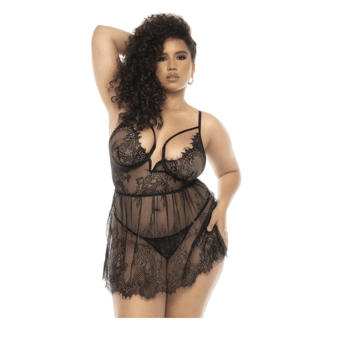 Jet Lace Chemise Xoxomoving