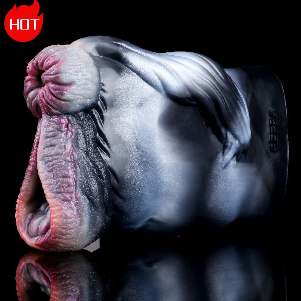Zebra Animal Vagina Pussy Male Masturbation Cup - Pocket Realistic Silicone Penis Sex Toy Xoxomoving