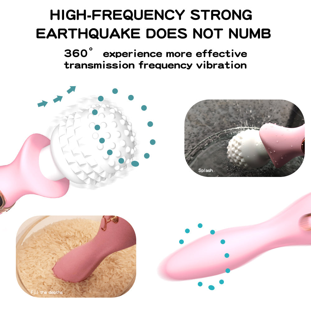 Xoxomoving Dual-Head Magic Massage Wand, Multi-Speed AV Vibrator Xoxomoving