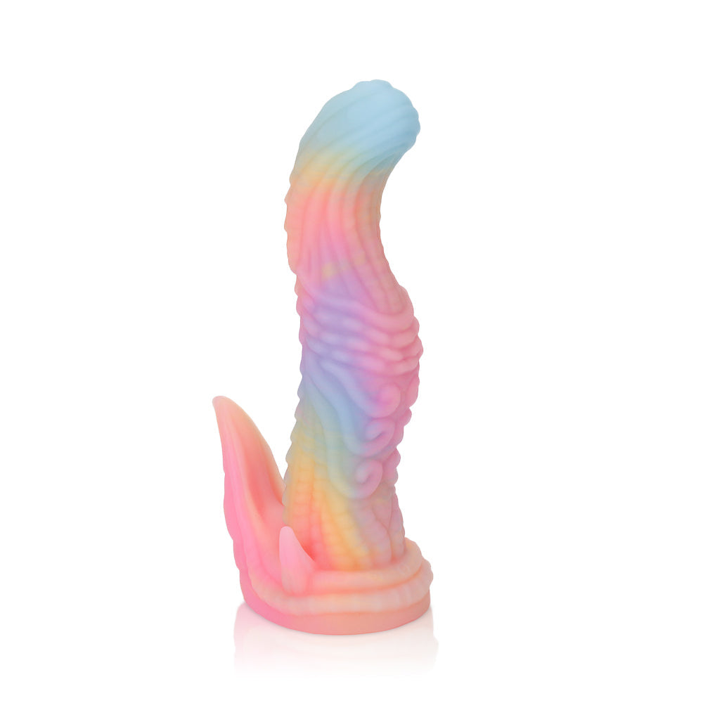 Rainbow Alien Dragon Luminous Spiked Dildo Xoxomoving