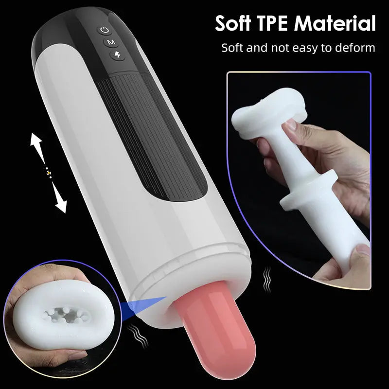 Xoxomoving Automatic Telescopic Vibrating Male Masturbator - Compact Design Xoxomoving
