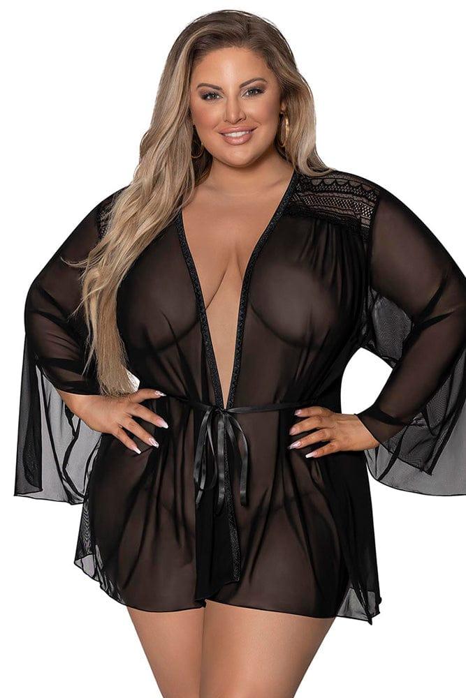 Modern Romance Flowing Short Robe Xoxomoving