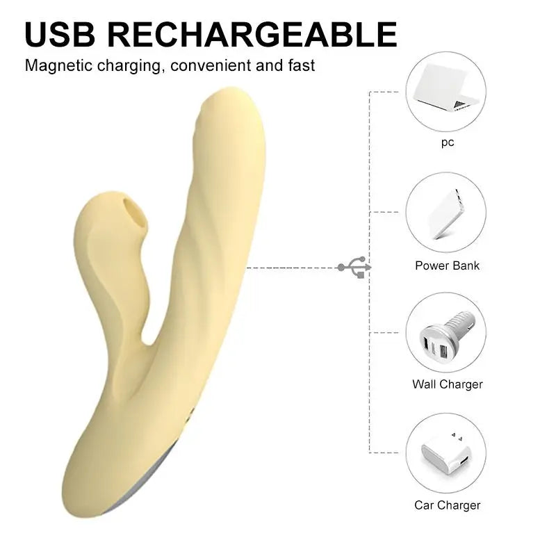 Xoxomoving Female Masturbator with 7-Speed Suction & 10-Speed Telescopic Heating Xoxomoving