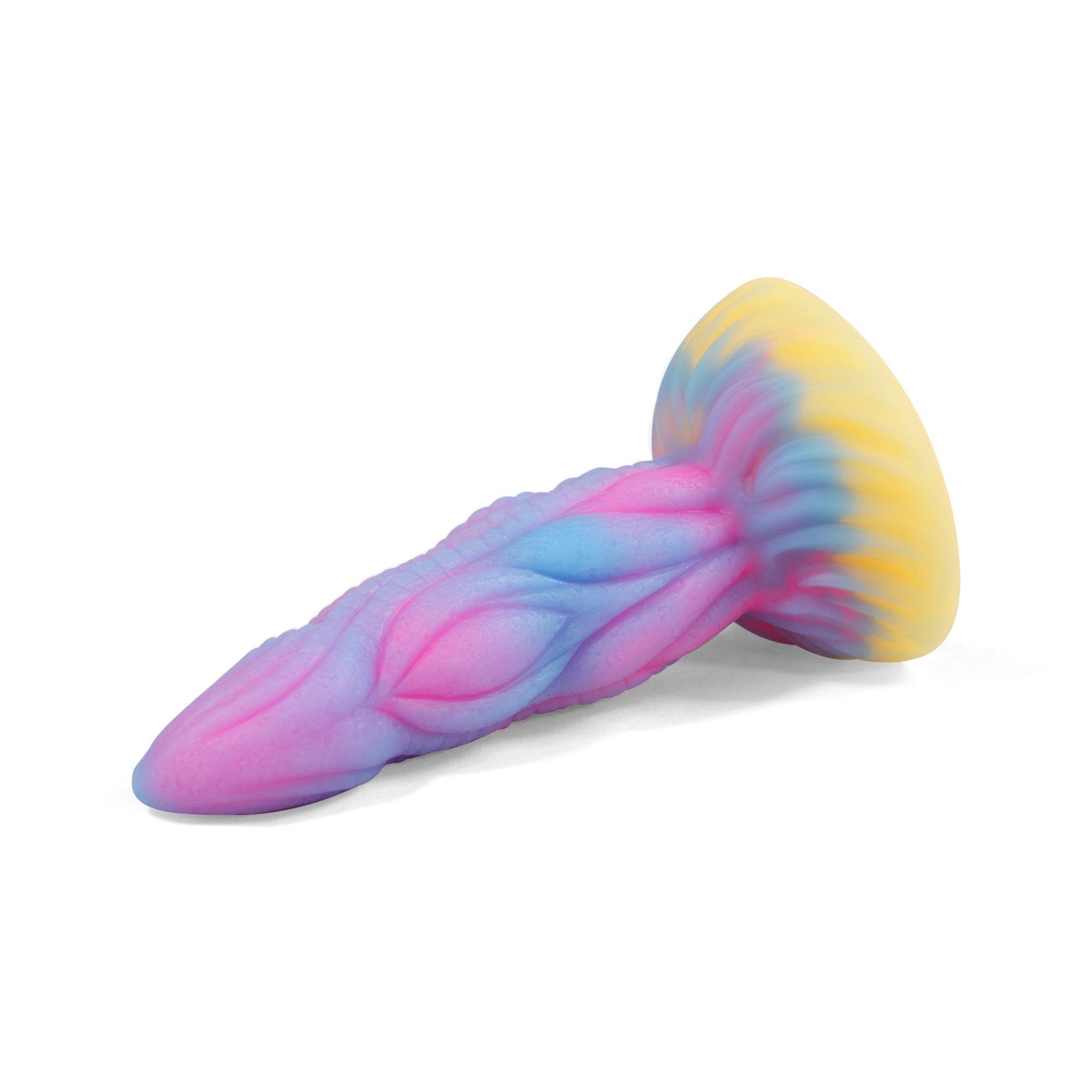 7.28 Inch Pink Textured Fantasy lights up Dildo Xoxomoving