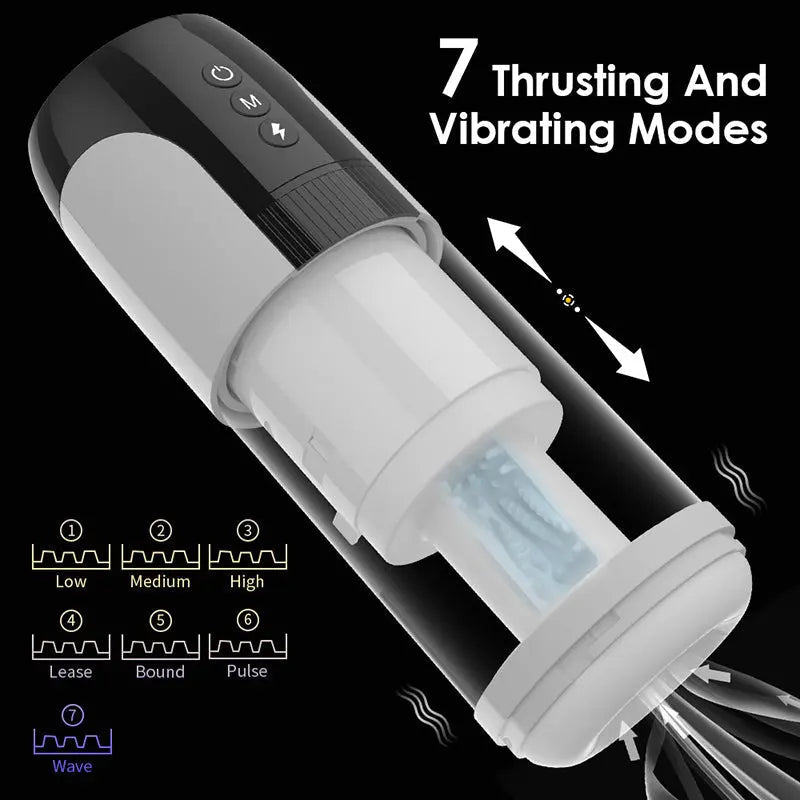 Xoxomoving Automatic Telescopic Vibrating Male Masturbator - Compact Design Xoxomoving