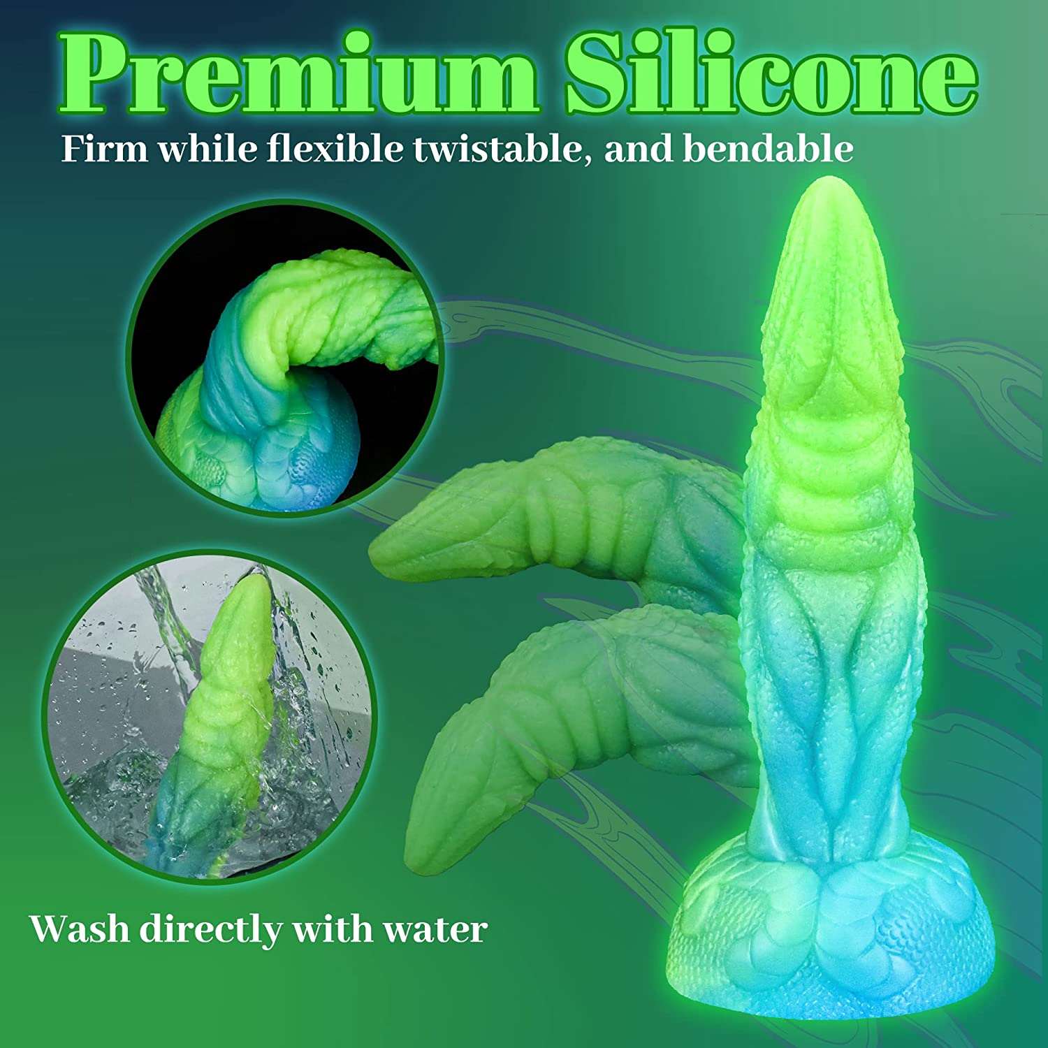 Green Dragon Glow In The Dark Dildo Xoxomoving