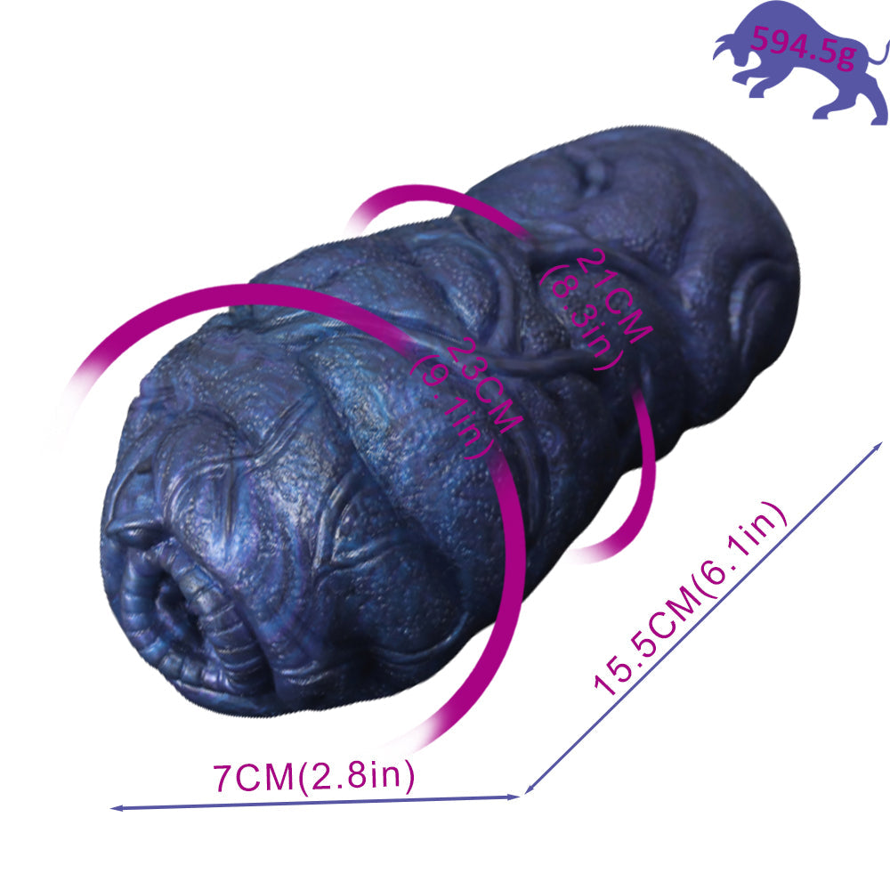 Fantasy Bull Pocket Pussy Masturbation Cup - Dark Blue Silicone Masturbator Male Sex Toys Domlust