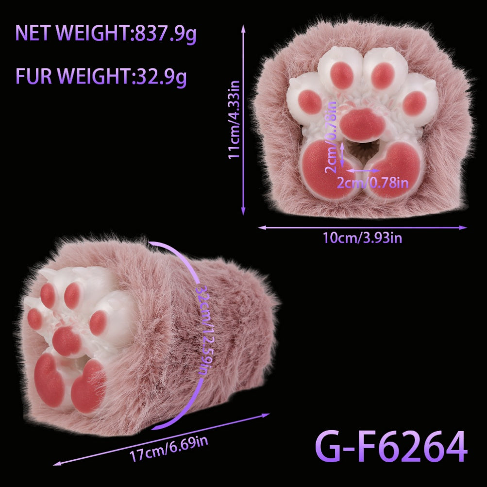 Fantasy Cat Paw Animal Pussies Furry Sex Doll - Male Plush Silicone Penis Masturbation Cup Xoxomoving