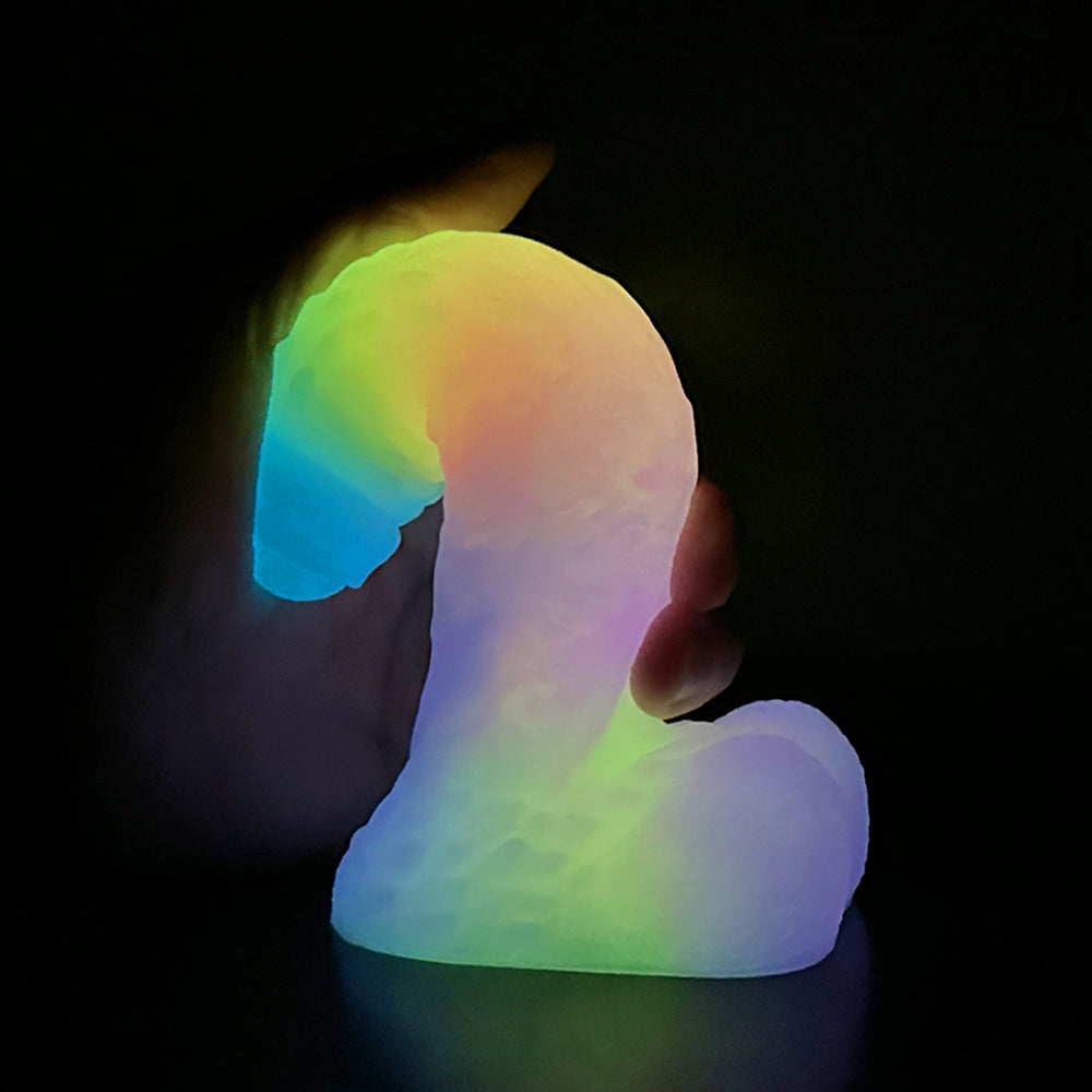 Big Monster Glow In The Dark Rainbow Dildo Xoxomoving