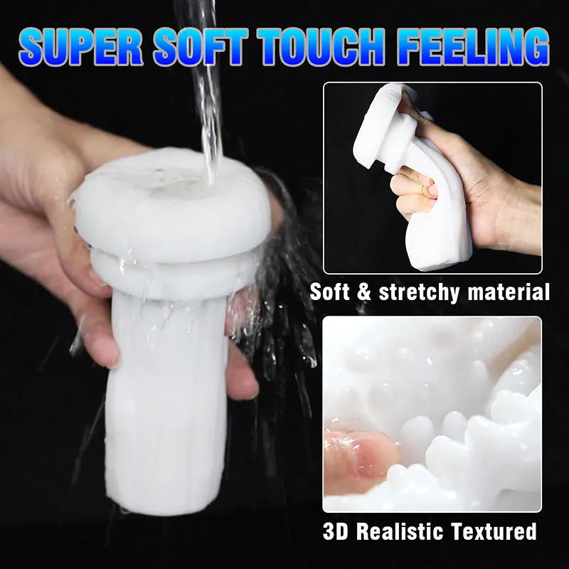 Xoxomoving 4D Smart Swivel Penis Clamp with True Sound Licking Feature - Male Masturbation Cup Xoxomoving