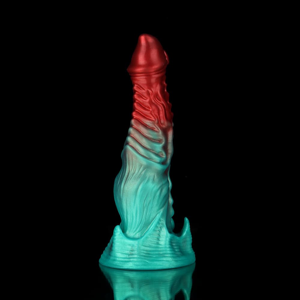 Ghostly Crimson Red Green Fantasy Dildo Xoxomoving