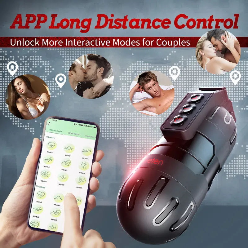 xoxomoving Grenade - Male Masturbator with App Remote Control & Strong Shock Feature Xoxomoving