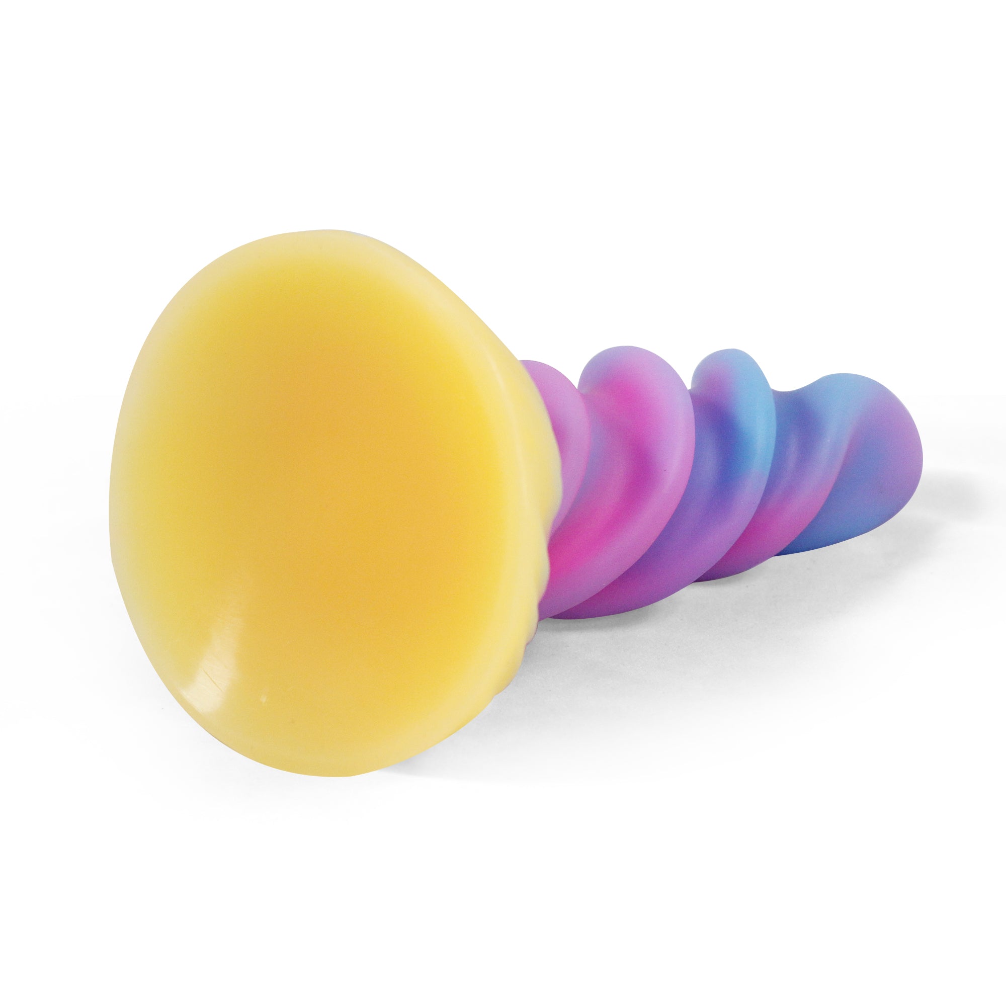 8 Inch Spiral Colorful Silicone Unicorn dildo Xoxomoving