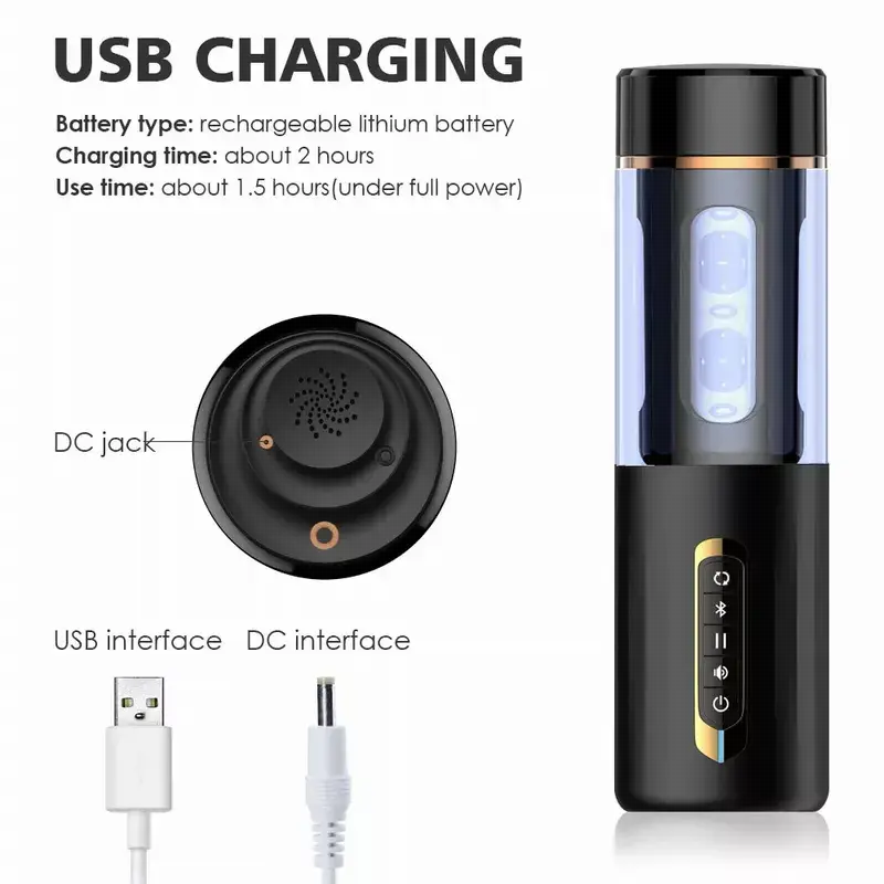 Xoxomoving Automatic Telescopic Masturbator for Men with Intelligent Voice Xoxomoving