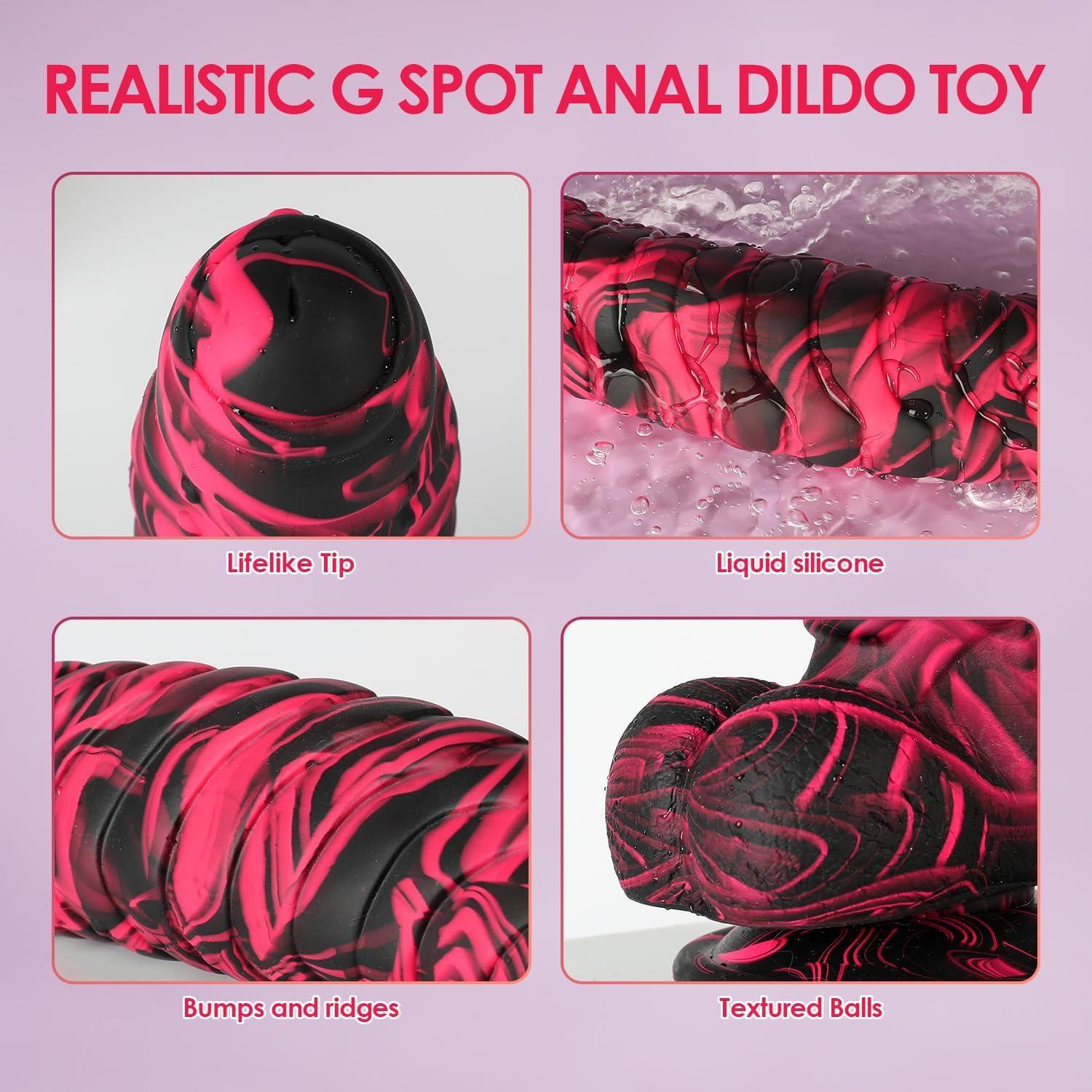 8.26 inch Huge Realistic Dildo - Colorful Dildo with Strong Suction Cup for Hands - Xoxomoving
