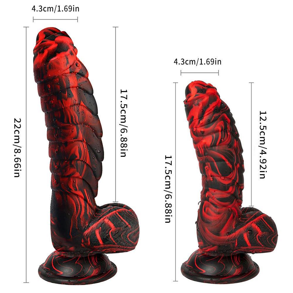 8.26 inch Huge Realistic Dildo - Colorful Dildo with Strong Suction Cup for Hands - Xoxomoving