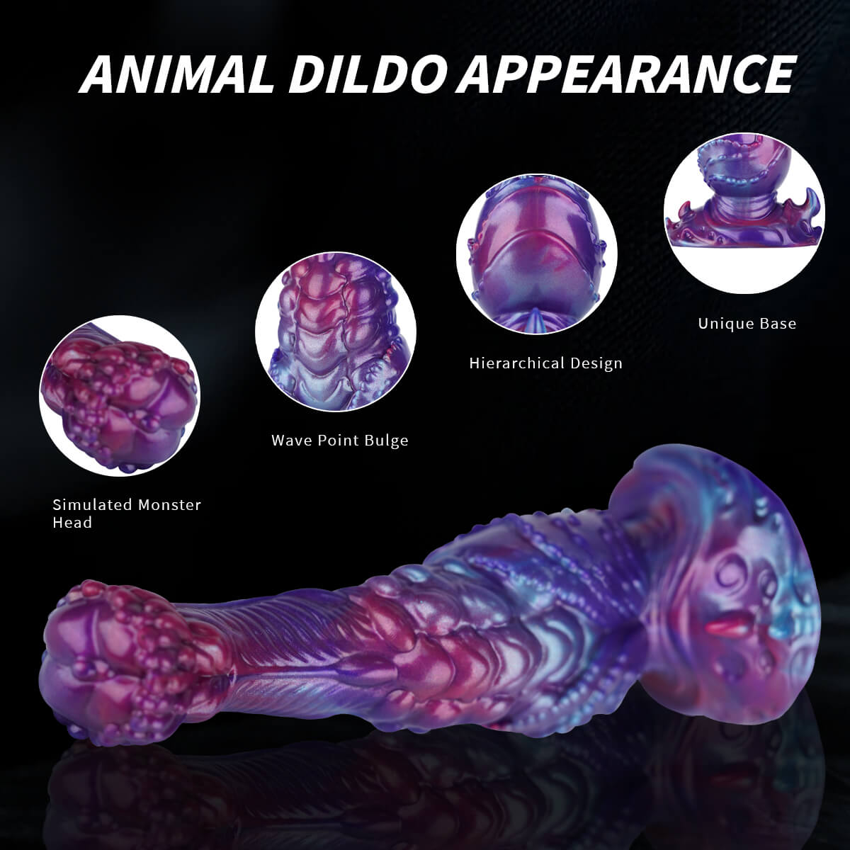 8 Inch Fantasy Monster Flared Horse Dildo with Knot Xoxomoving
