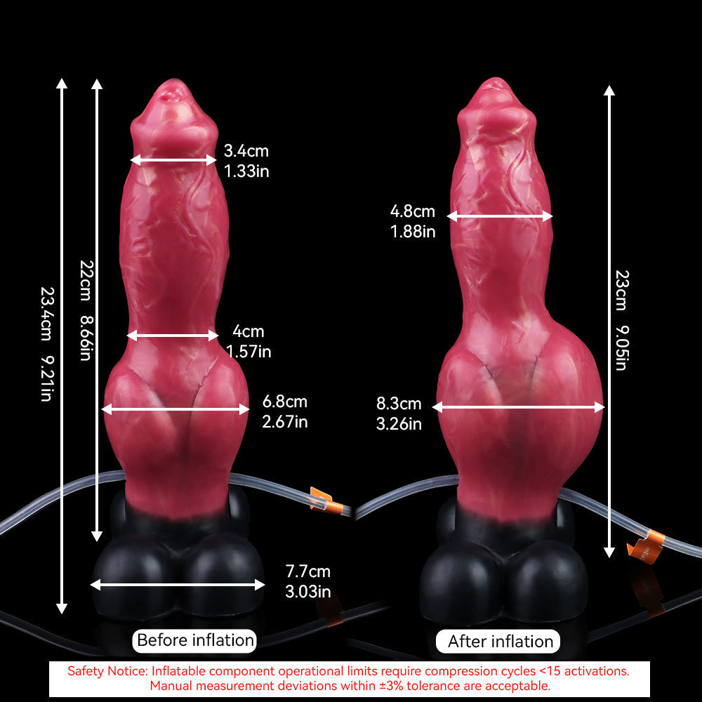 9 Inch Red Fantasy Dog Squirting Dildo Xoxomoving