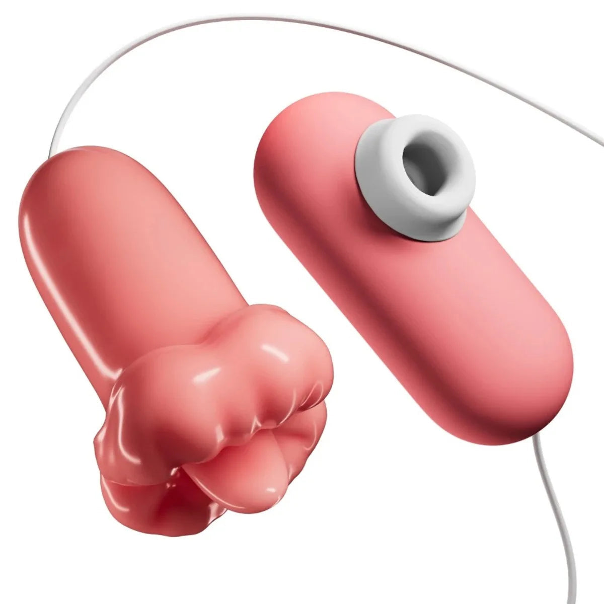 Xoxomoving - 2 In 1 Tongue Licking Sucking Vibrators For Women Xoxomoving