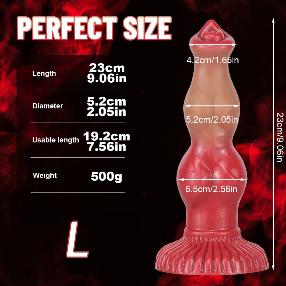 9 Inch Fantasy Dog Knot Dildo Xoxomoving