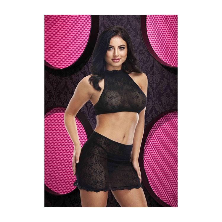 Jacquard Crop Skirt Set Xoxomoving