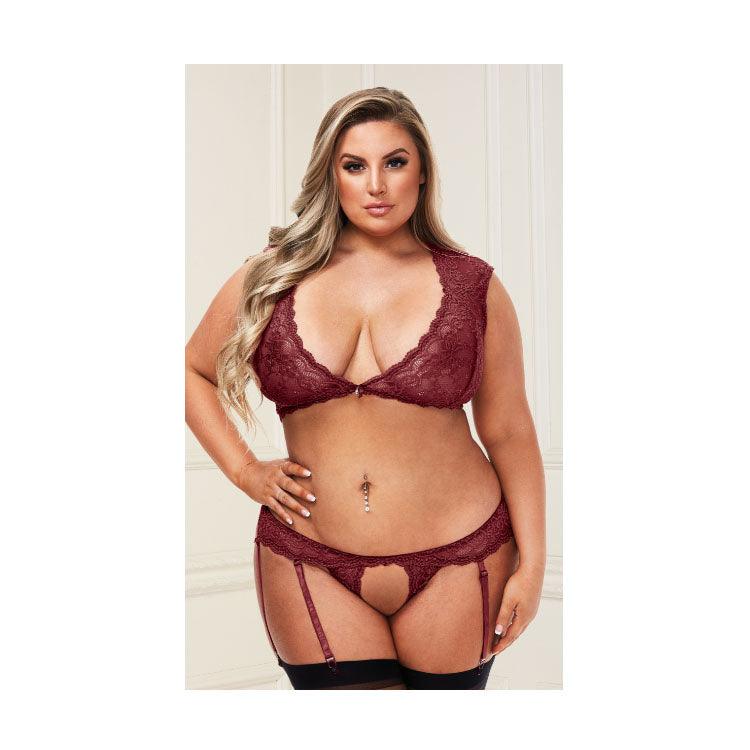 2PC Sexy Lace Bra & G-String Set Xoxomoving