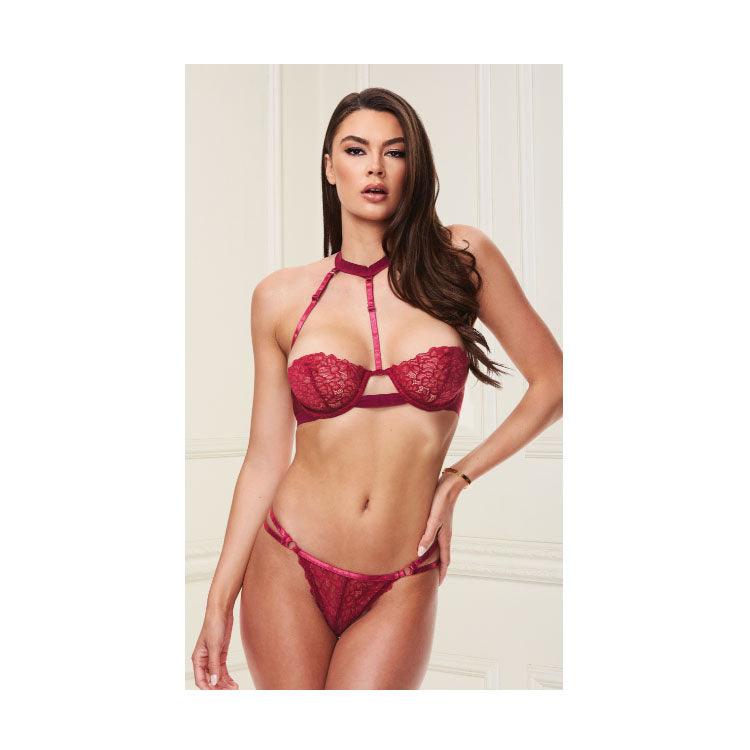 Floral 2-Piece Strappy Bra & Panty Set Xoxomoving