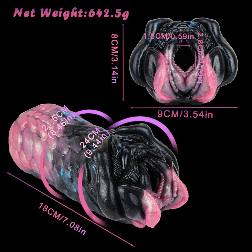 Fantasy Wolf Pussy Pocket Masturbator - Silicone Penis Blowjob Mini Sex Doll Xoxomoving