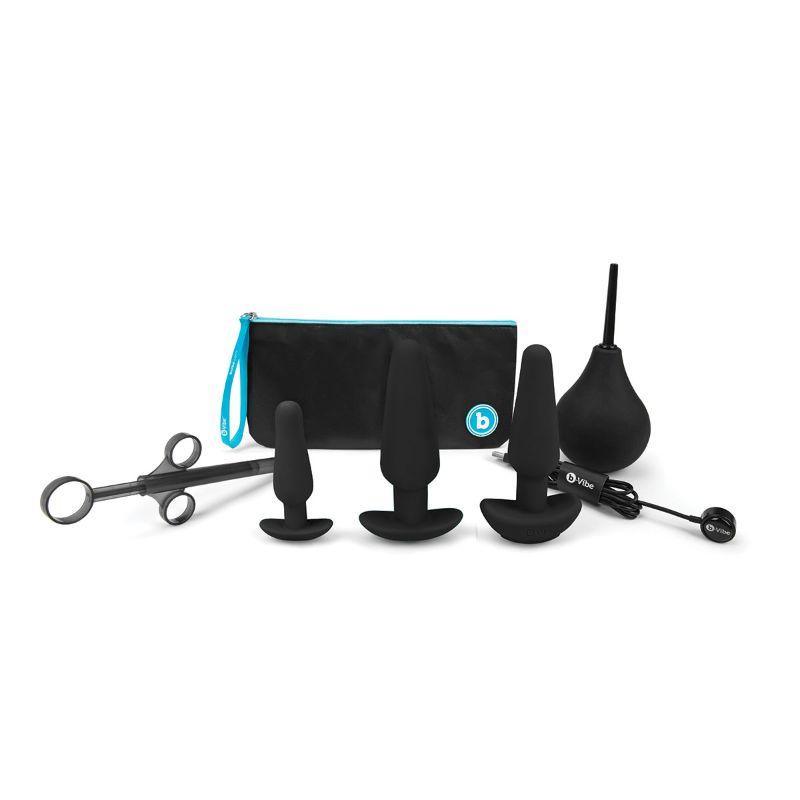 b-Vibe Anal Training and Education Set - Black - Xoxomoving