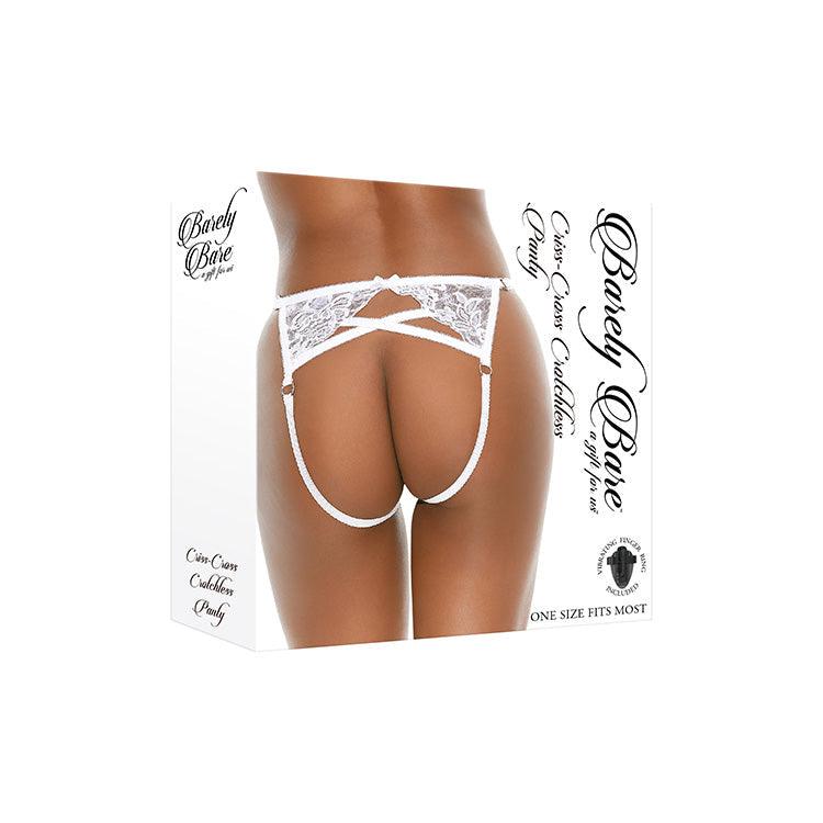 Barely Bare Criss-Cross Crotchless Panty Xoxomoving