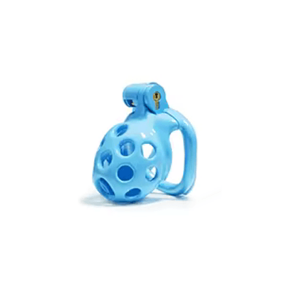 Blue Bubbles Chastity Cage - Nub Xoxomoving