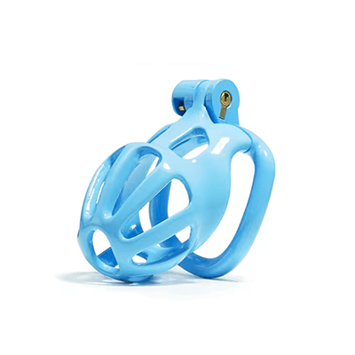 Blue Python Chastity Cage - Small Xoxomoving