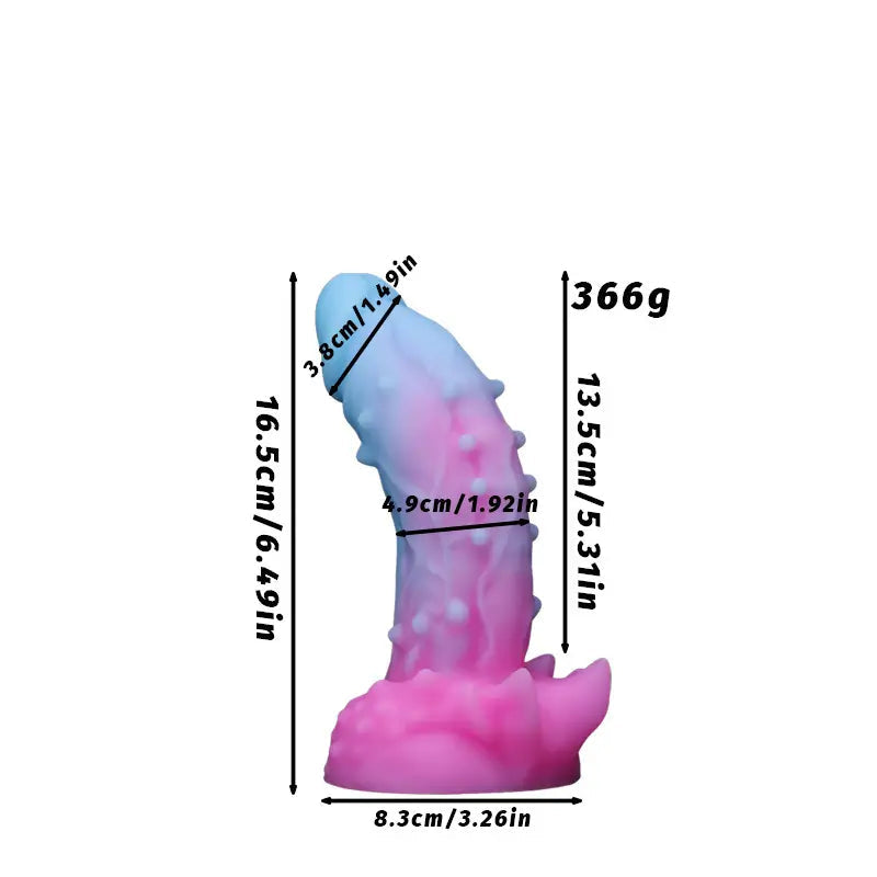 Cosmic Spiked Fantasy Dildo 8 Inches Xoxomoving