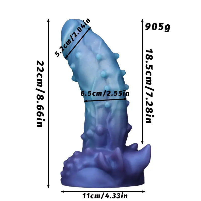 Cosmic Spiked Fantasy Dildo 8 Inches Anesidora